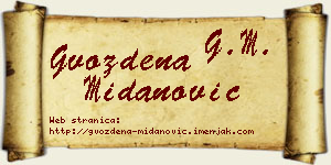 Gvozdena Midanović vizit kartica